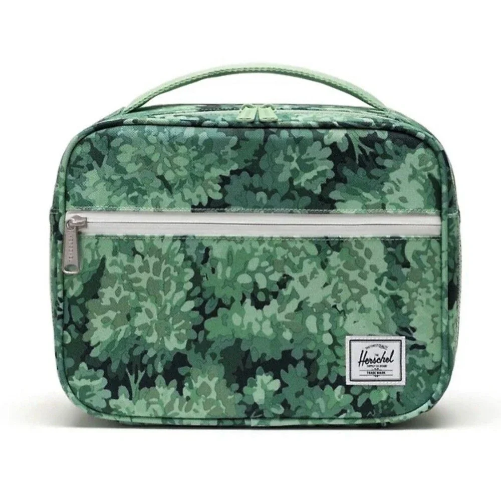 Herschel Supply Co. Pop Quiz Lunch Box Canopy Camo Canvas Zip Adults Kids 10x8x4
